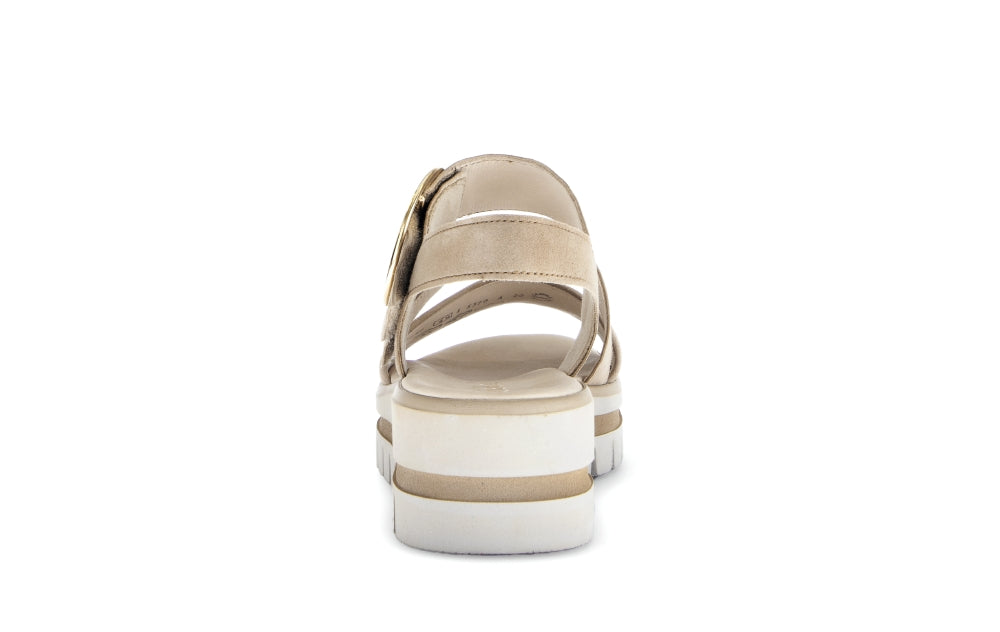 Gabor Beige Wedge Strap Sandal|8462714