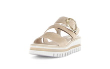 Load image into Gallery viewer, Gabor Beige Wedge Strap Sandal|8462714
