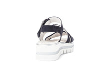 Load image into Gallery viewer, Gabor Navy Suede Wedge Sandal|8462716
