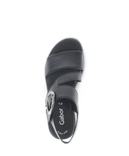Load image into Gallery viewer, Gabor Black Strap Platform Sandal|8462727
