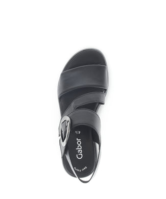 Gabor Black Strap Platform Sandal|8462727