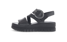 Load image into Gallery viewer, Gabor Black Strap Platform Sandal|8462727
