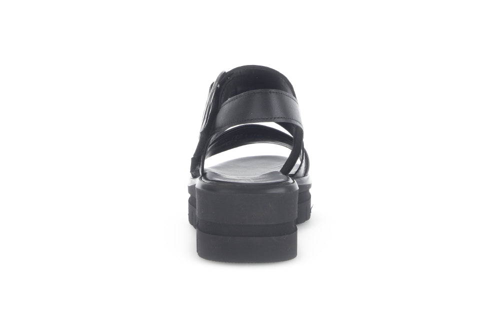 Gabor Black Strap Platform Sandal|8462727