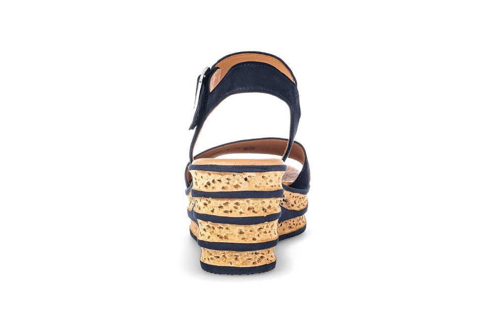 Gabor navy Wedge Sandal|8465116