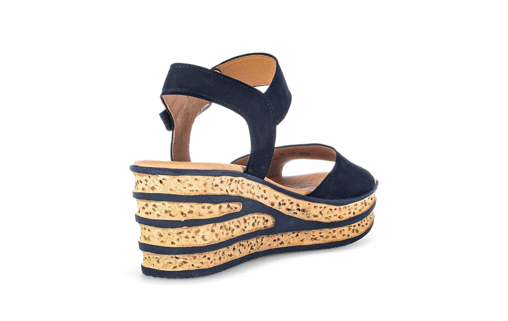 Gabor navy Wedge Sandal|8465116