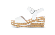 Load image into Gallery viewer, Gabor White leather Wedge Sandal|8465121
