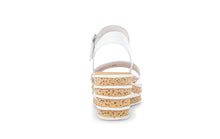 Load image into Gallery viewer, Gabor White leather Wedge Sandal|8465121
