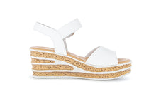 Load image into Gallery viewer, Gabor White leather Wedge Sandal|8465121
