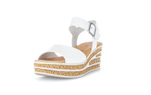 Load image into Gallery viewer, Gabor White leather Wedge Sandal|8465121
