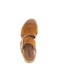 Load image into Gallery viewer, Gabor Orange Suede Wedge Sandal|8477110

