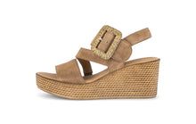 Load image into Gallery viewer, Gabor Brown Suede Wedge Sandal|8477114
