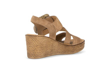 Load image into Gallery viewer, Gabor Brown Suede Wedge Sandal|8477114
