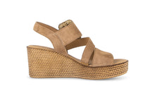 Load image into Gallery viewer, Gabor Brown Suede Wedge Sandal|8477114
