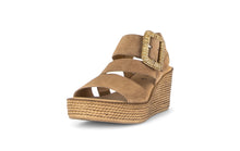 Load image into Gallery viewer, Gabor Brown Suede Wedge Sandal|8477114
