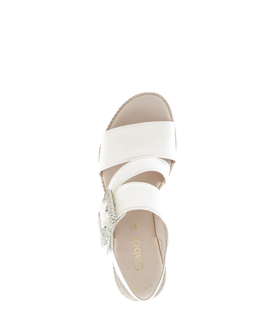 Gabor White Wedge Sandal|8477120