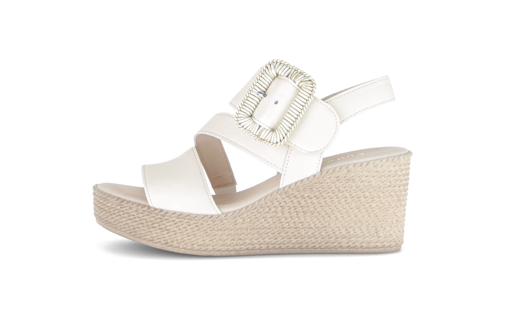 Gabor White Wedge Sandal|8477120