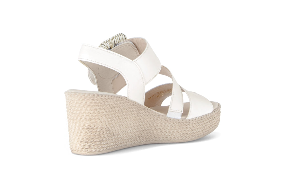 Gabor White Wedge Sandal|8477120