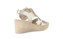 Load image into Gallery viewer, Gabor Light Gold Wedge Sandal|8477162
