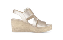 Load image into Gallery viewer, Gabor Light Gold Wedge Sandal|8477162
