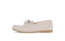 Load image into Gallery viewer, Beige boat shoe on a white background
