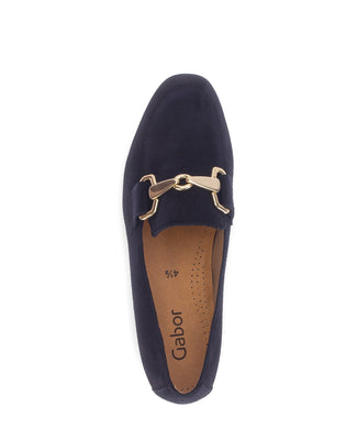 Gabor Dark Blue Suede Loafer|8521136