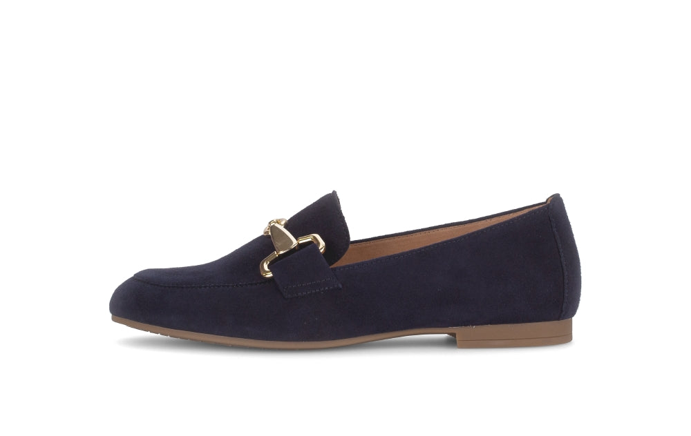 Gabor Dark Blue Suede Loafer|8521136