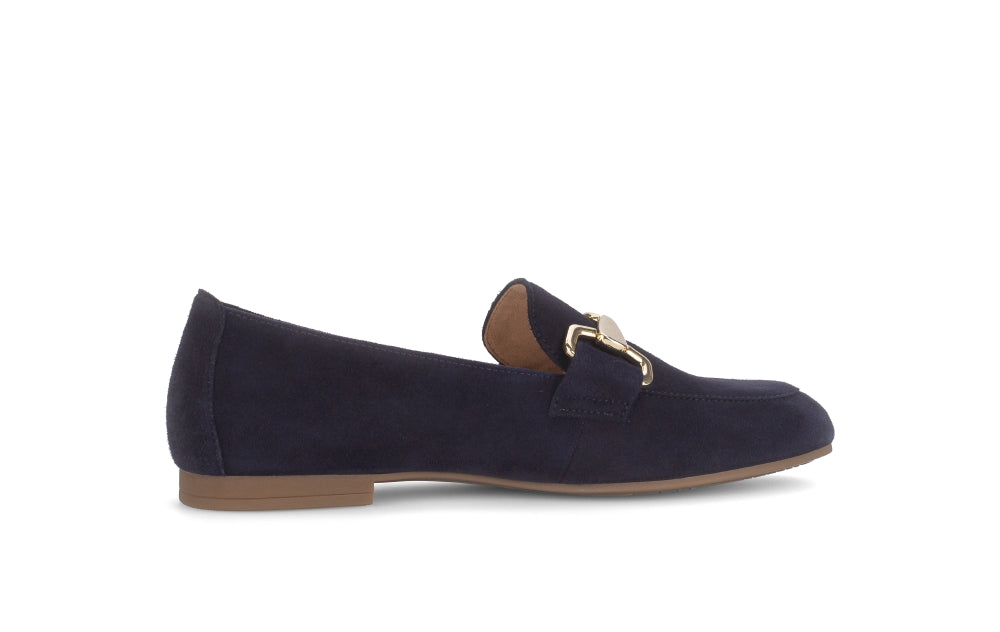 Gabor Dark Blue Suede Loafer|8521136