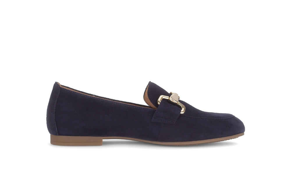 Gabor Dark Blue Suede Loafer|8521136