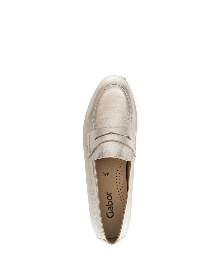 Gabor Gold Flat Loafer|8521362
