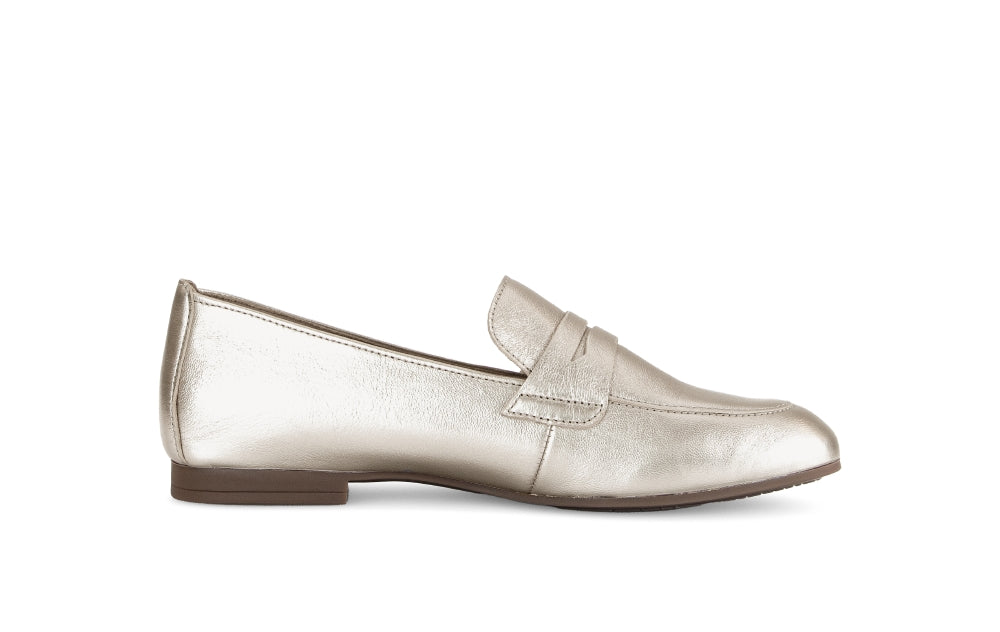 Gabor Gold Flat Loafer|8521362