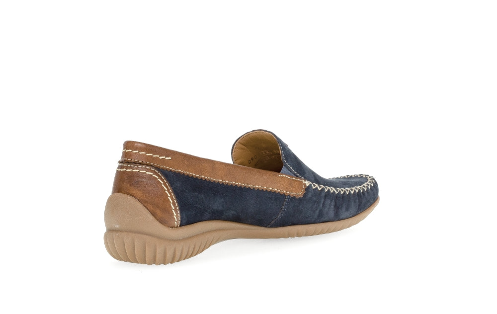 Gabor Navy and Tan Comfort Slip On|8609046B
