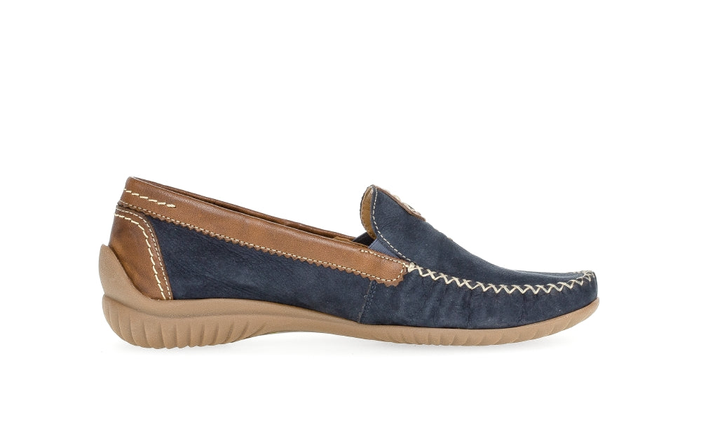 Gabor Navy and Tan Comfort Slip On|8609046B