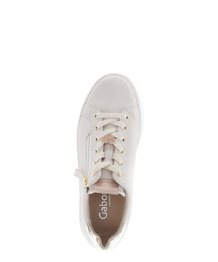 Gabor Beige Comfort Platform Trainer|8639653