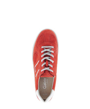 Load image into Gallery viewer, Gabor Red Chili Suede Wide Fit Trainer|8654538
