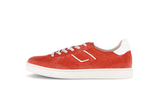 Load image into Gallery viewer, Red sneaker with white sole on a white background
