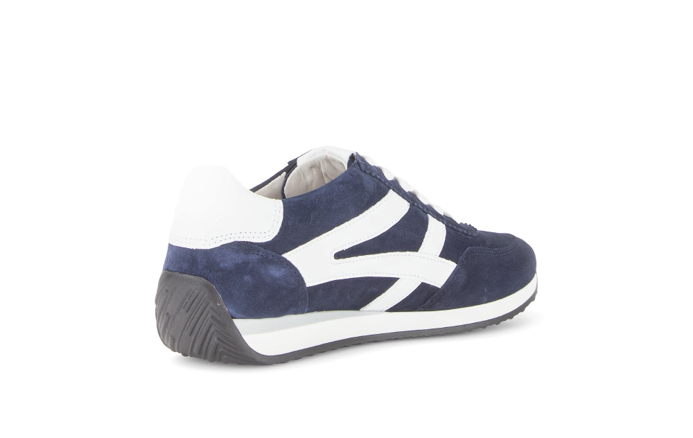 Gabor Navy and White Wide Fit Trainer|8655636
