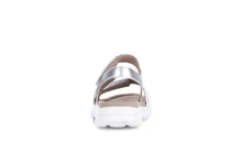 Load image into Gallery viewer, Rolling Soft White and Silver Mini Wedge Sandal|8681351
