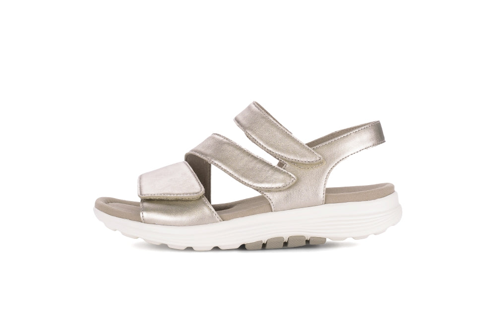 Rolling Soft Gold Mini Wedge Sandal|8681380