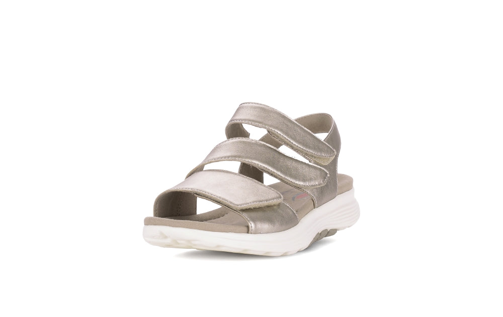 Rolling Soft Gold Mini Wedge Sandal|8681380