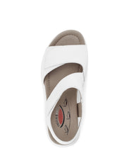Load image into Gallery viewer, White sandal with a visible brand logo on a white background
