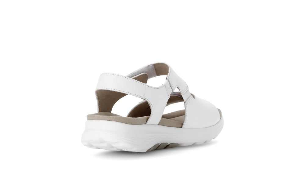 Rolling Soft White Strap Wedge Sandal|8681550