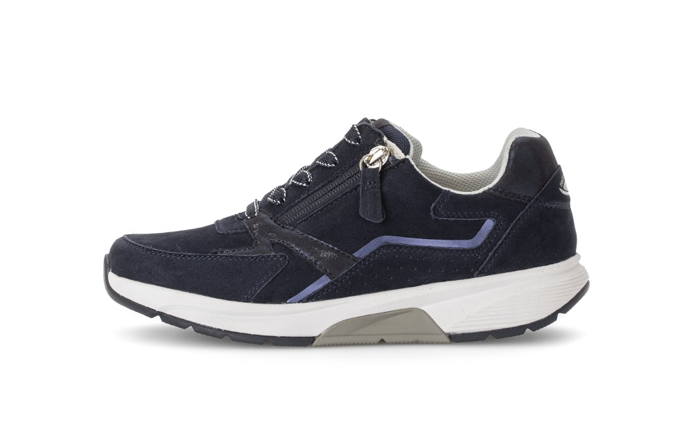 Rolling Soft Navy Nubuck Comfort Trainer|8687836