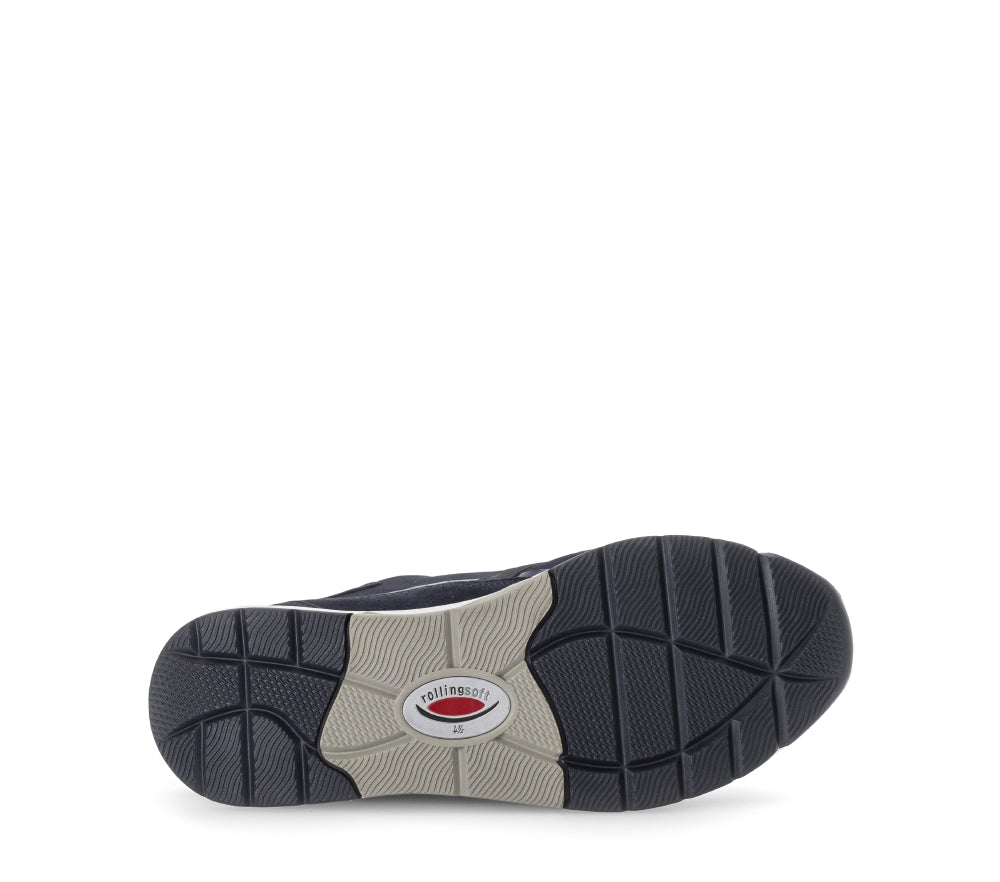 Rolling Soft Navy Nubuck Comfort Trainer|8687836