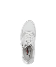 Load image into Gallery viewer, Rolling Soft White and Silver Mini Wedge Trainer|8695850
