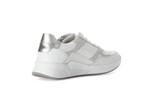 Load image into Gallery viewer, Rolling Soft White and Silver Mini Wedge Trainer|8695850
