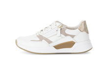 Load image into Gallery viewer, Rolling Soft White and Taupe Wedge Trainer|8695852
