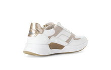 Load image into Gallery viewer, Rolling Soft White and Taupe Wedge Trainer|8695852
