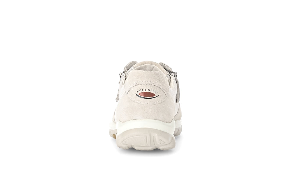 Rolling Soft Beige Lizard Print Comfort Trainer|8696822