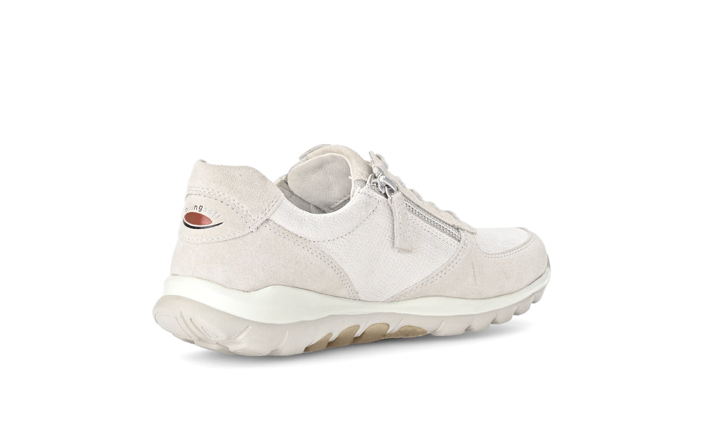 Rolling Soft Beige Lizard Print Comfort Trainer|8696822