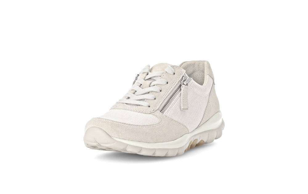 Rolling Soft Beige Lizard Print Comfort Trainer|8696822